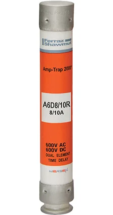 Mersen, Ferraz Shawmut A6D8/10R Fuse | Amp-Trap 2000 A6D-R 600V 8A