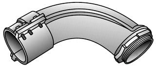OZ/Gedney AC250T Conduit Connector | 2-1/2" Trade Size Malleable Iron Zinc Finish Type AC Insulated Throat