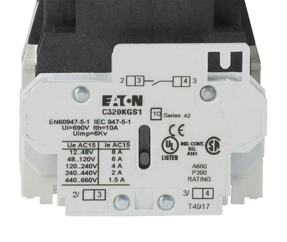 Eaton AE16DNS0AC Motor Starter 3 pole 3 phase 600V 18A 110V coil Freedom Series