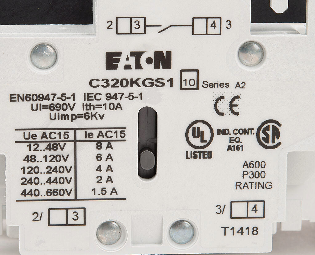 Cutler Hammer AE16ENS0AC Motor Starter 3 pole 3 phase 600V 25A 110V coil Freedom Series