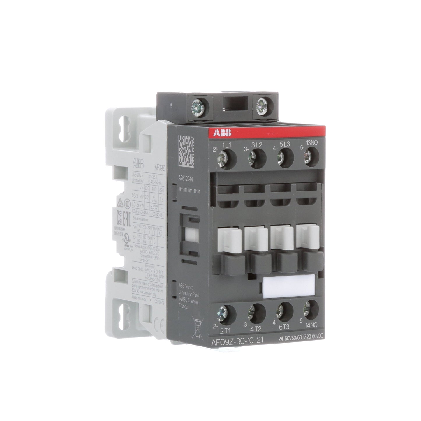 ABB AF09Z-30-10-21 Contactor | 3P 3PH 600V 25A 24V-60V A-Line
