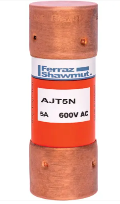 Mersen AJT4.5 Class J Time Delay Fuse | 600V 4A SmartSpot Indicator AJT