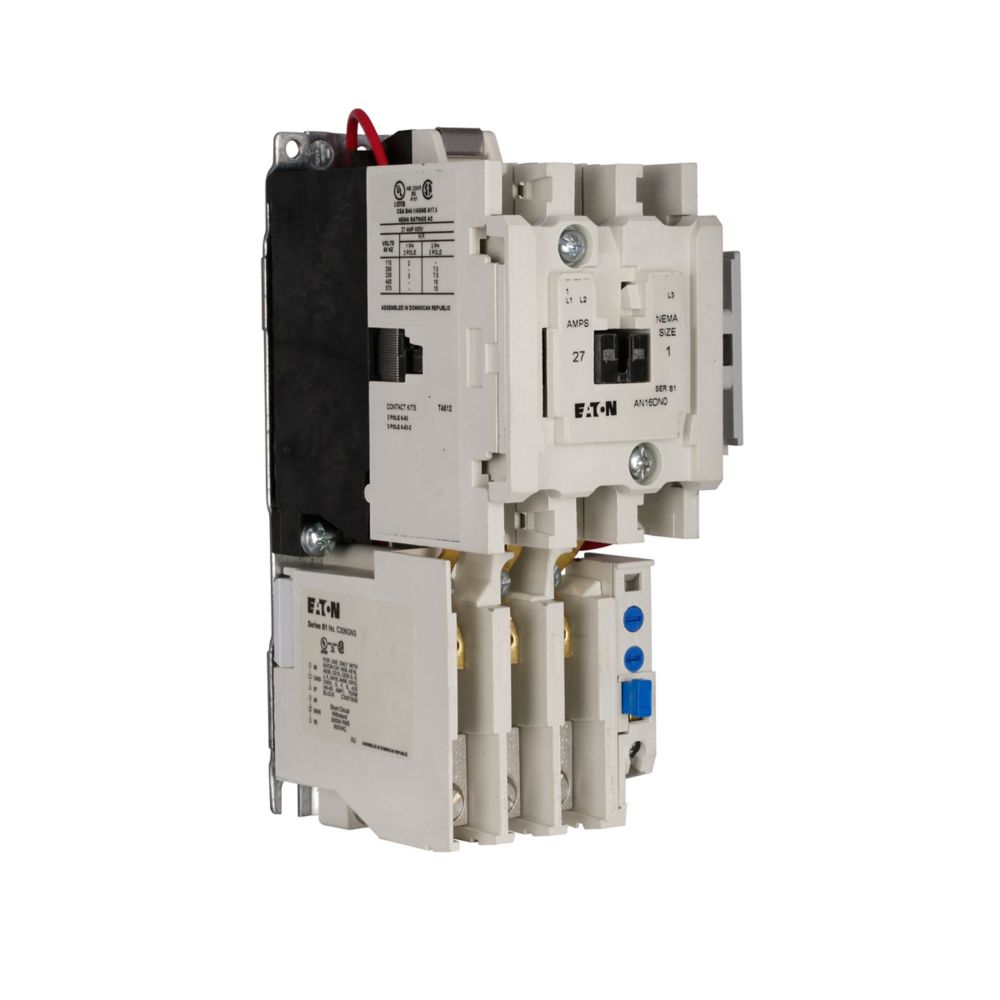 Cutler Hammer AN16DN0EB Motor Starter 3 pole 3 phase 600V 27A 208V coil Freedom Series