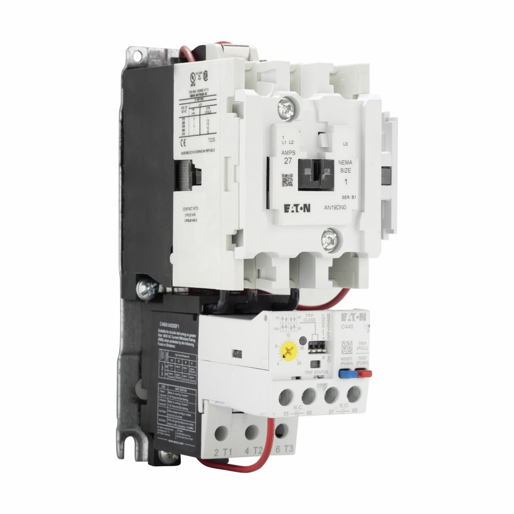 Cutler Hammer AN19DN0A5E020 Motor Starter | 3 pole 3 phase 600V 27A 120V coil Freedom Series
