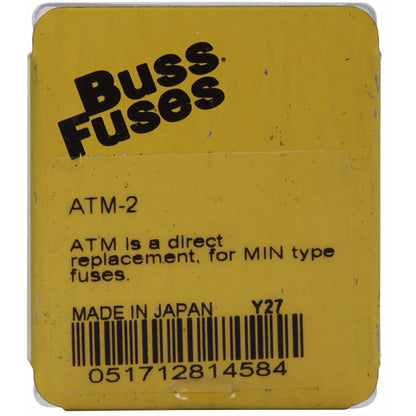 Bussmann ATM-2 Low Voltage Fuse 32V 2A 1kA@32Vdc ATM Series