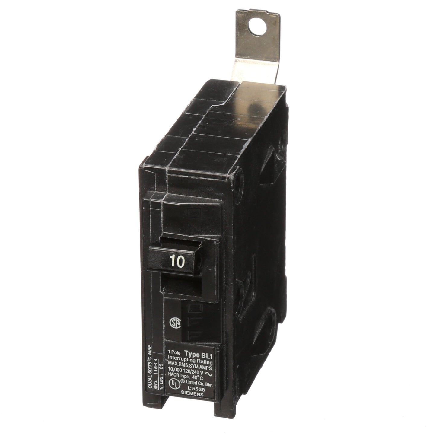 Siemens B110 Circuit Breaker | 120V 20A 1P 10kA@120V Plug-In BL Series