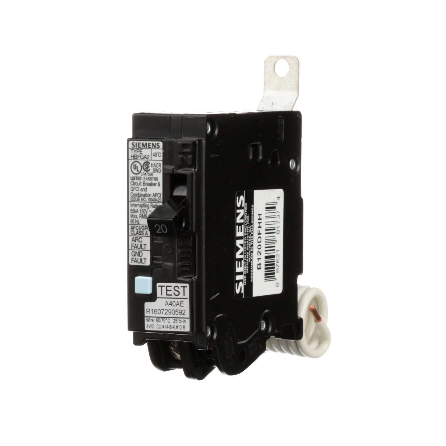 Siemens B120DFHH Circuit Breaker | BL Series HBL 240V 20A