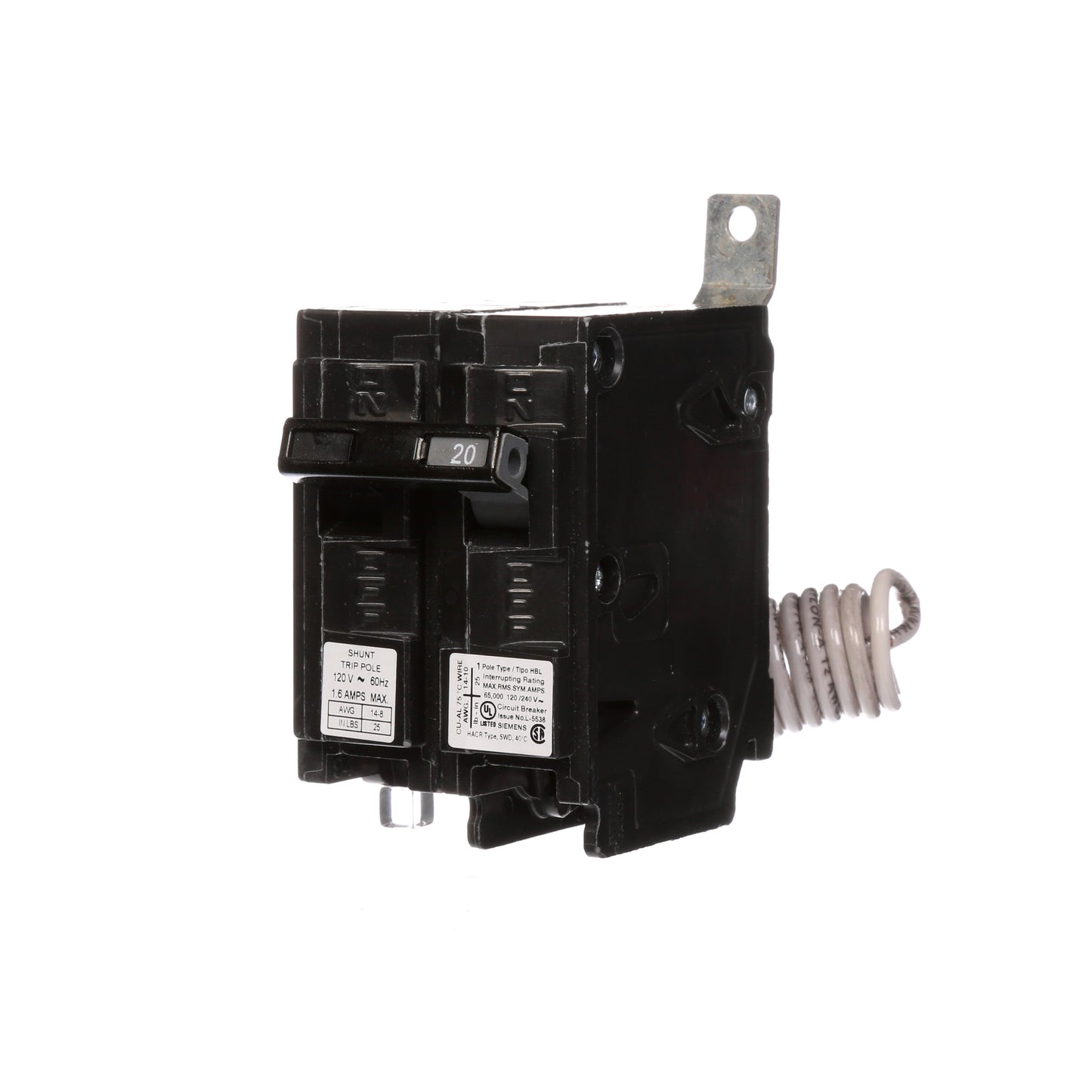 Siemens B120HH00S01 Molded Case Circuit Breaker | 120V 20A 1P 65kA@240V Bolt-on BL Series
