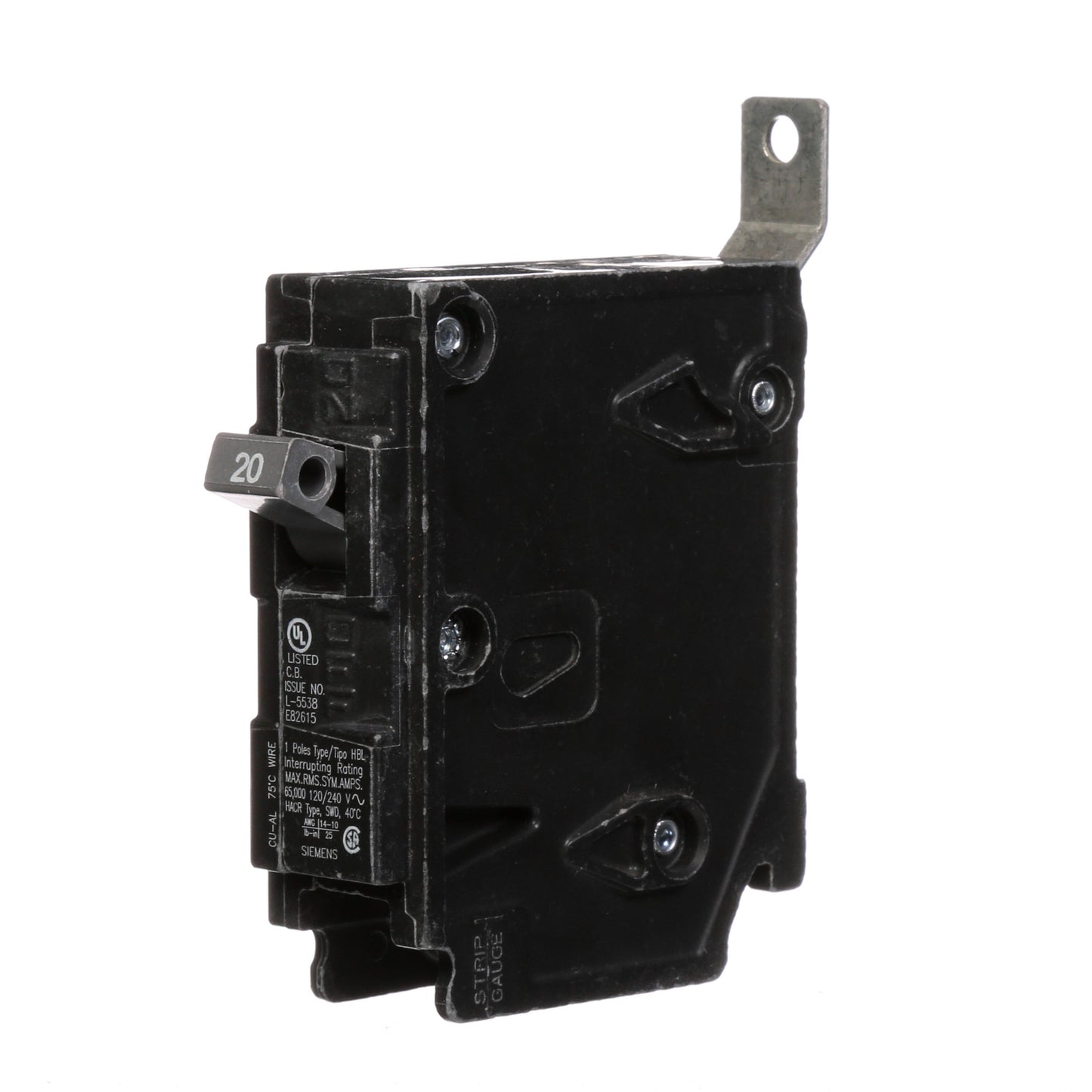 Siemens B120HH Circuit Breaker | 120V 20A 1P 65kA@240V Bolt-on BL Series