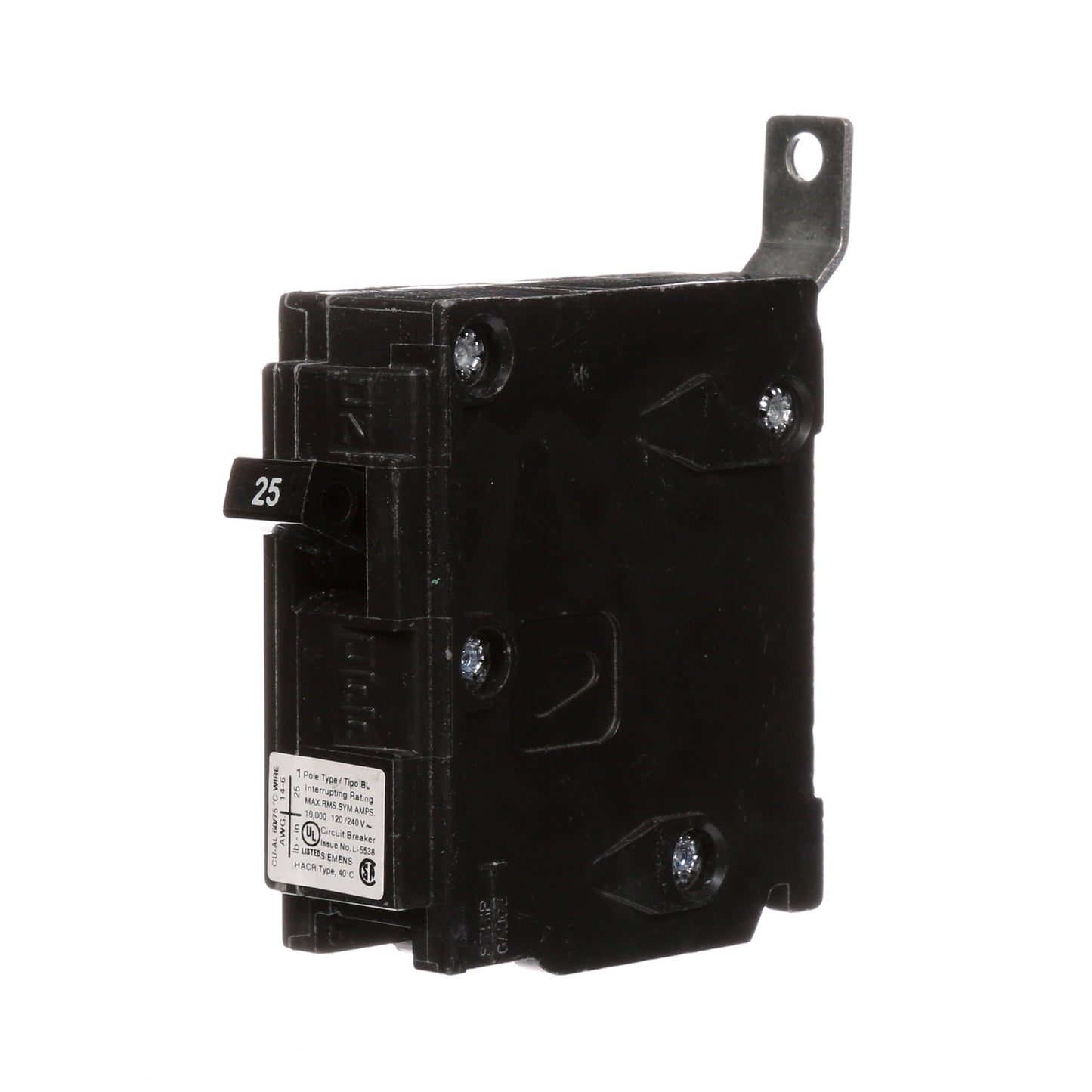Siemens B125 Circuit Breaker | 240V 25A 1P 10kA@240V BL Series