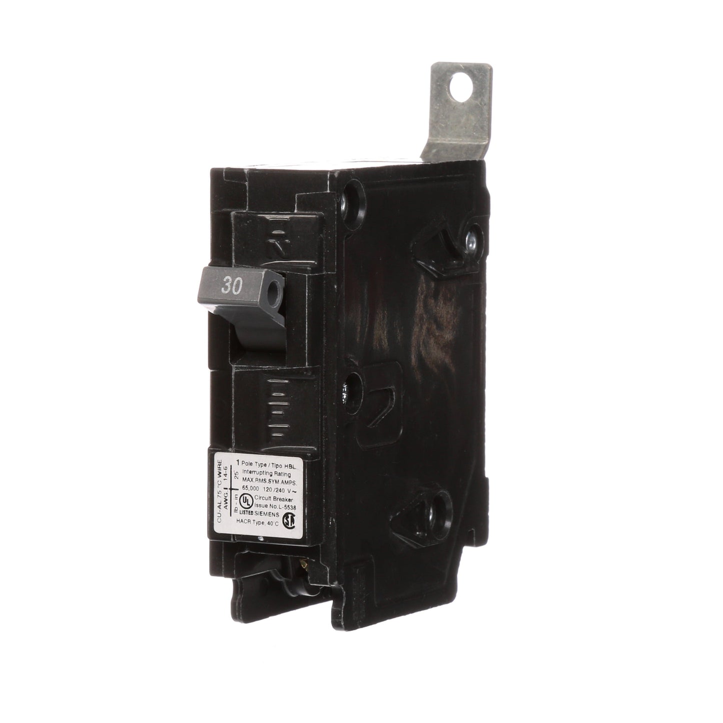 Siemens B130HH Circuit Breaker | 120V 30A 1P 65kA@240V Bolt-on BL Series