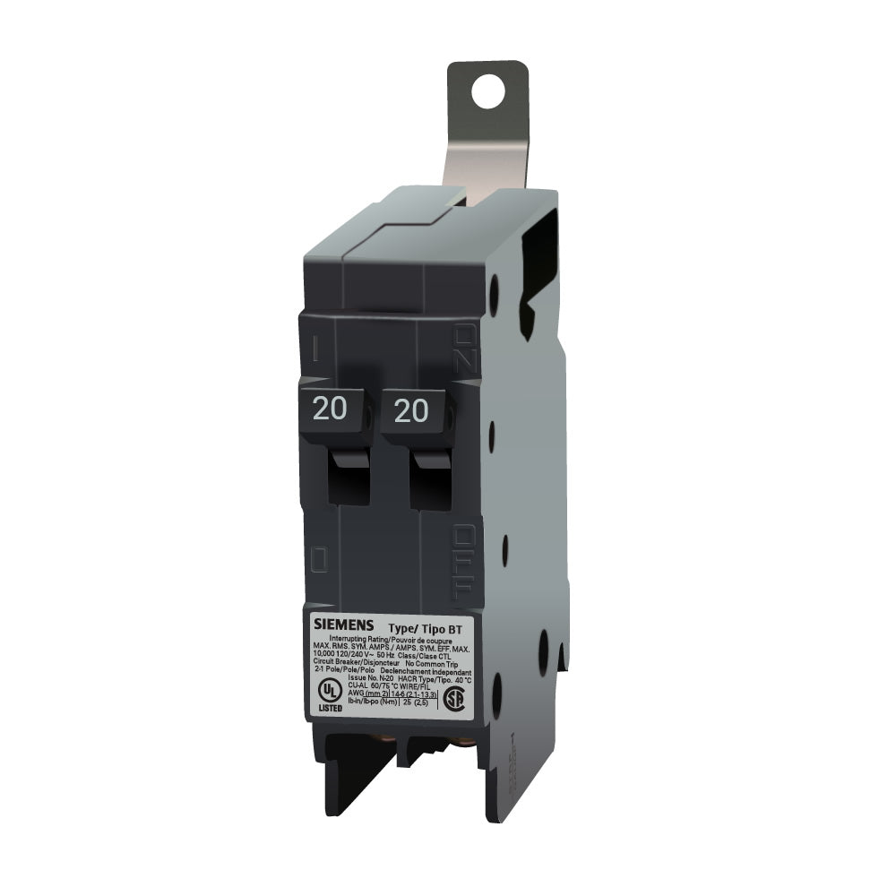 Siemens B2020 Circuit Breaker | 120V 20A 2P 10kA@120V Bolt-On B Series