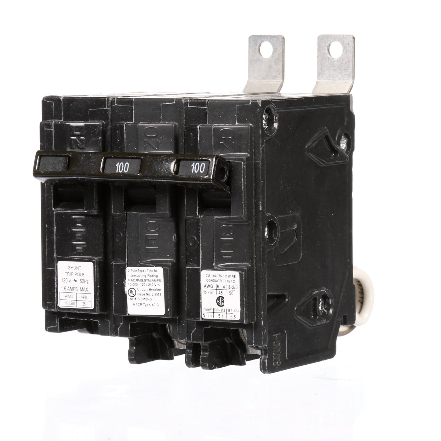 Siemens B210000S01 Molded Case Circuit Breaker | 120/240V 100A 2P 10kA@240V Bolt-on BL Series