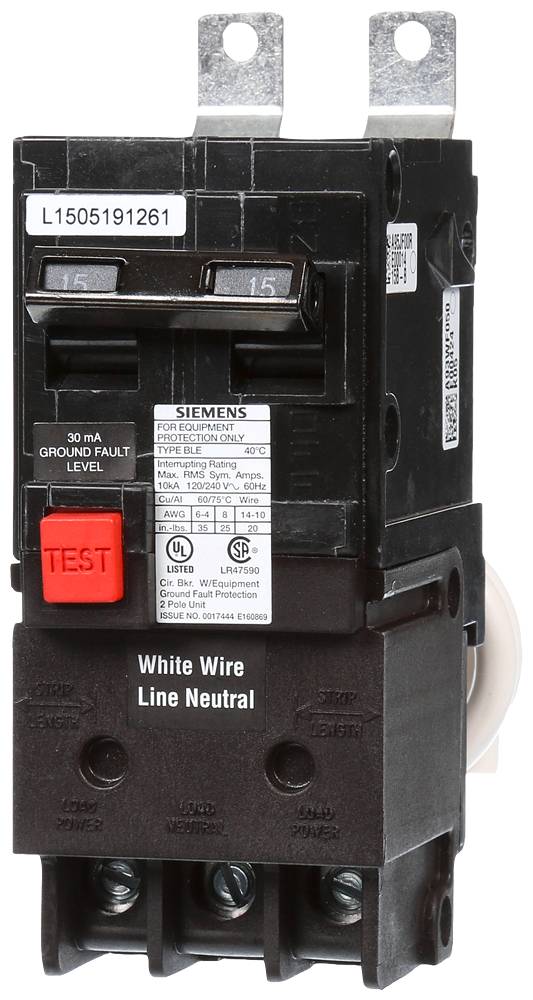 Siemens B215EG Circuit Breaker | 240V 15A