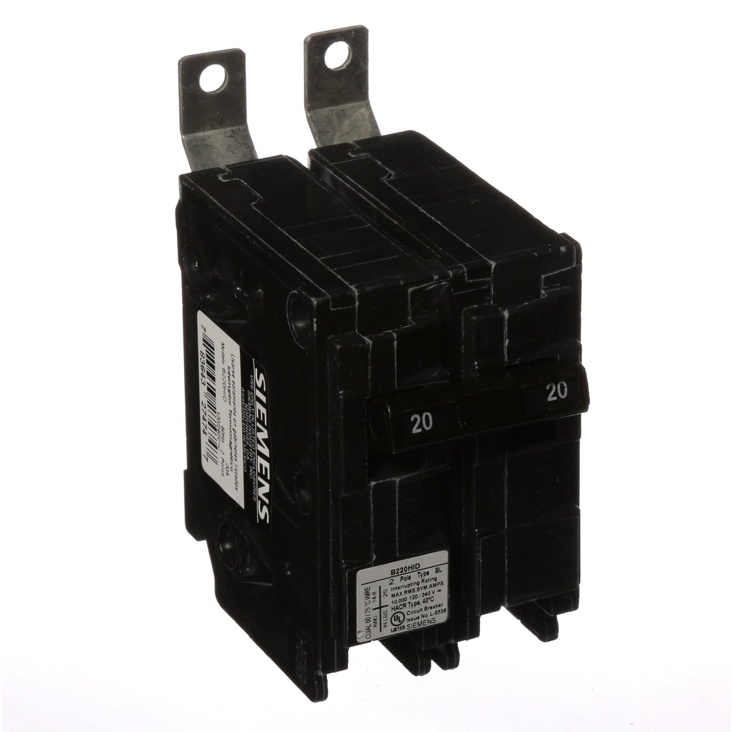 Siemens B220HID Circuit Breaker | BL Series BL 240V 20A