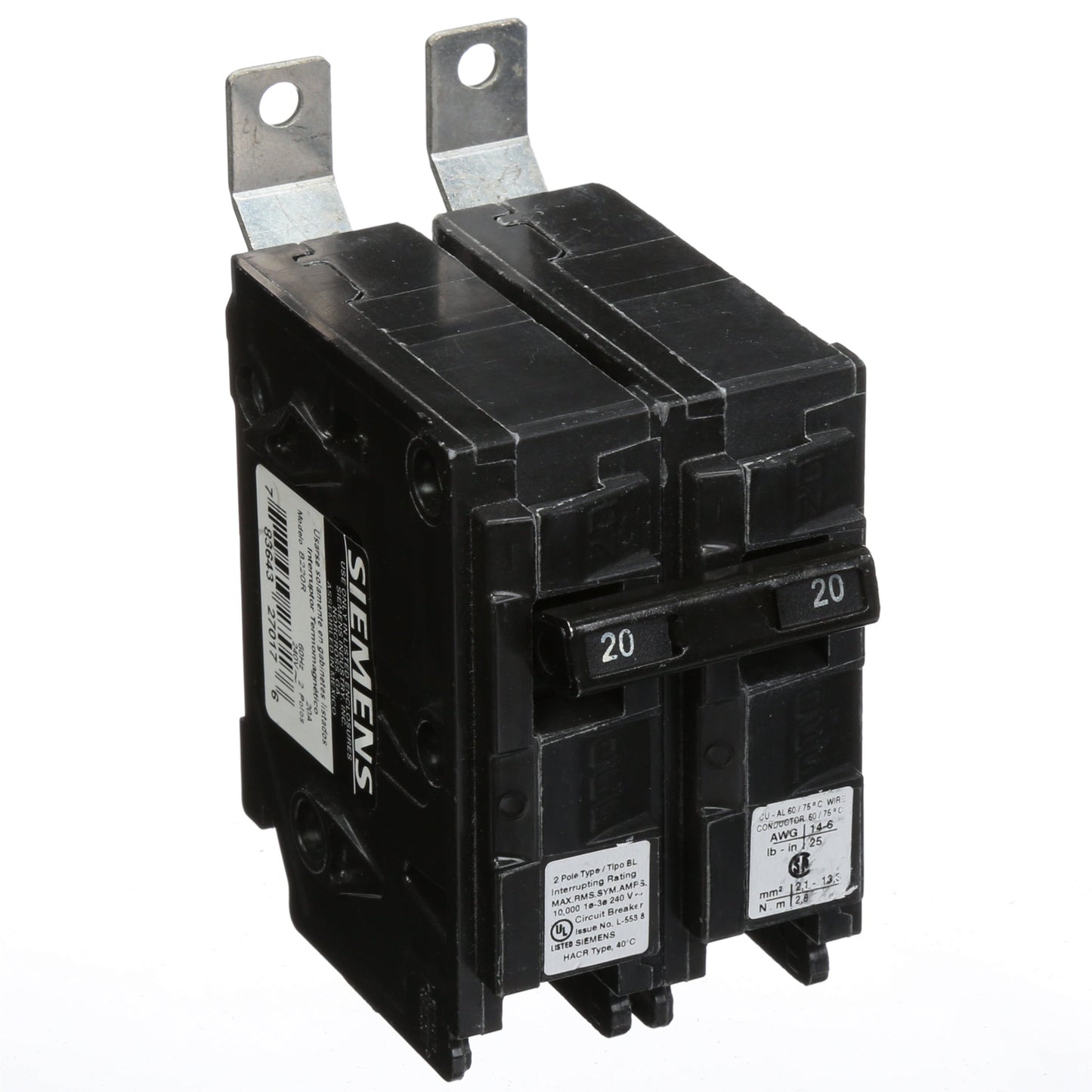 Siemens B220R Circuit Breaker | 240V 20A
