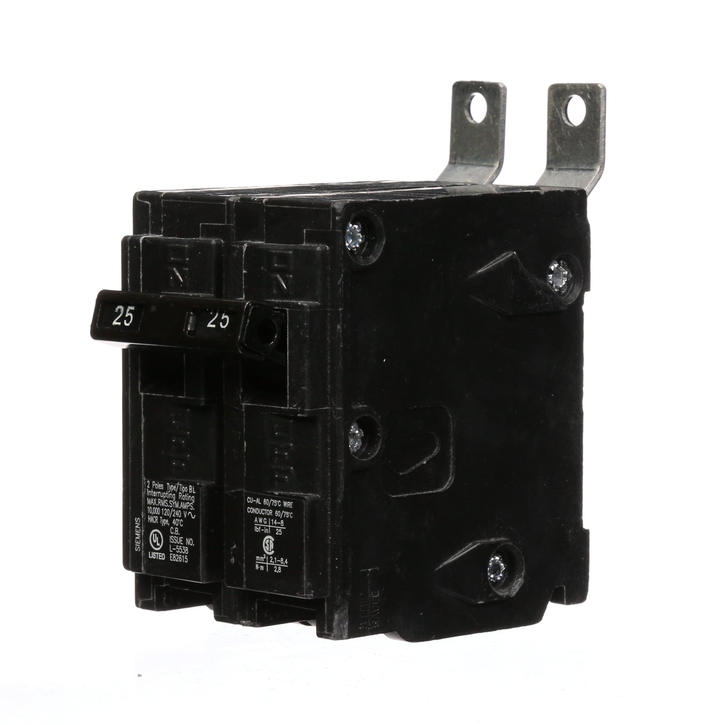 Siemens B225 Circuit Breaker | 600V 25A 2P 10kA@240V Bolt-on B Series