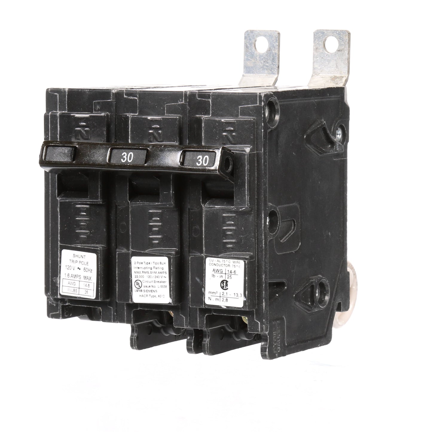 Siemens B230H00S01 Molded Case Circuit Breaker 120/240V 30A 2 Pole 22kA@240V BL Series