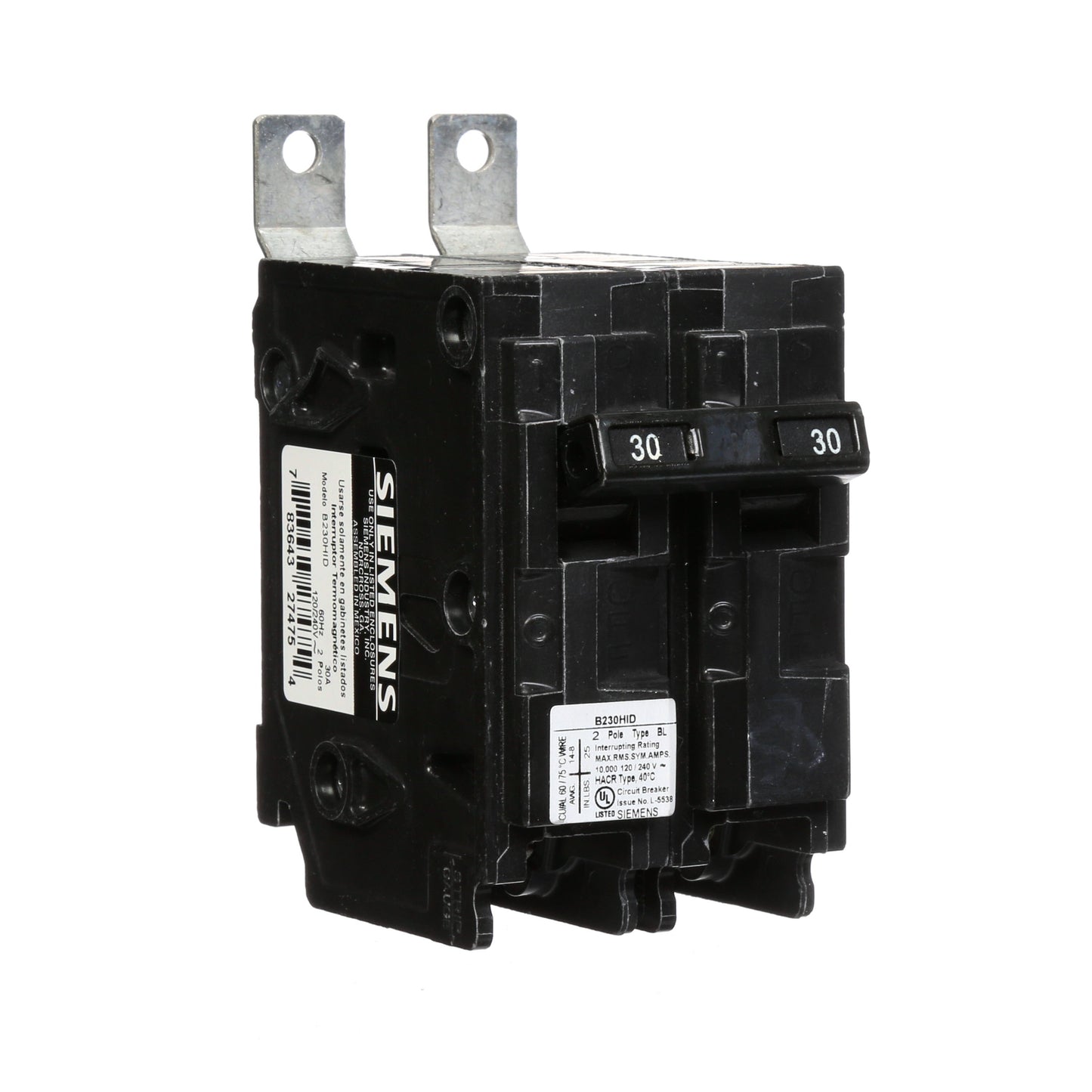 Siemens B230HID Circuit Breaker | BL Series BL 240V 30A