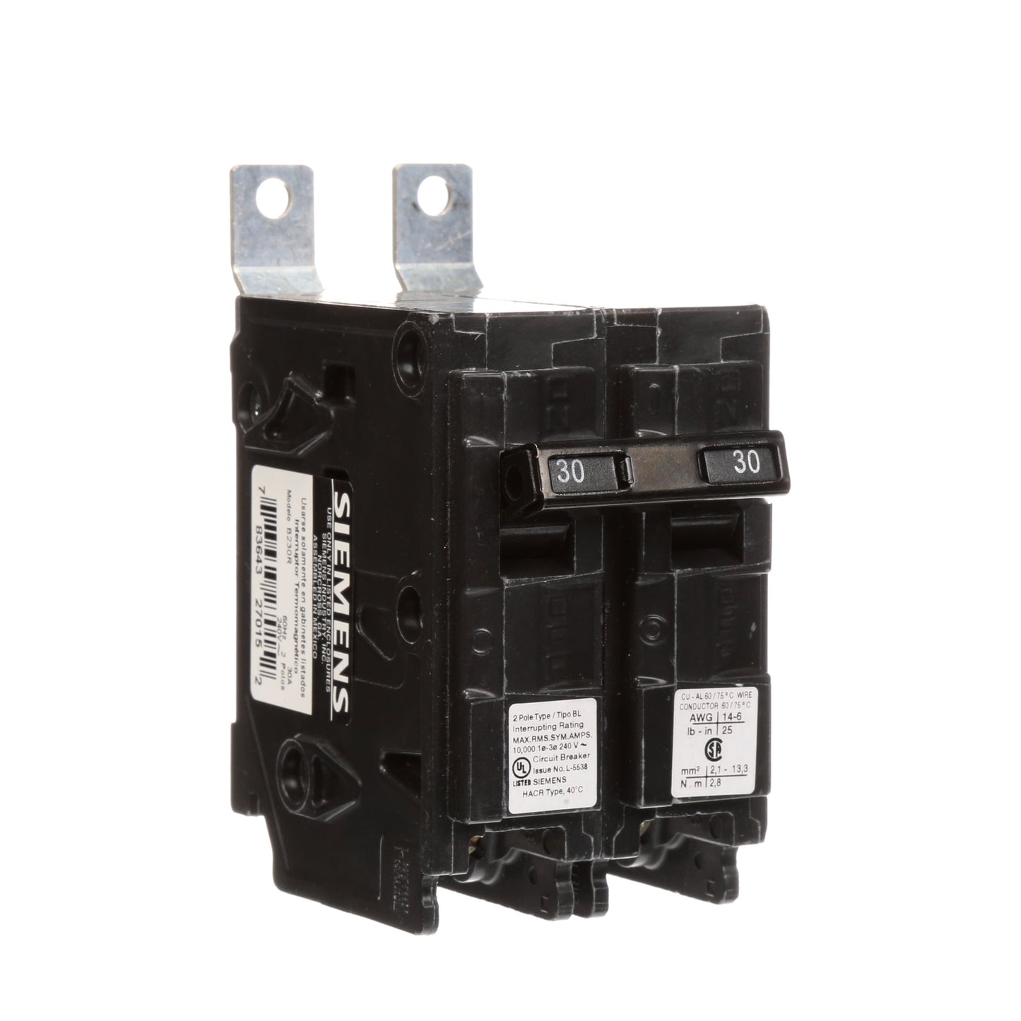 Siemens B230R Circuit Breaker | BL Series BL 240V 30A