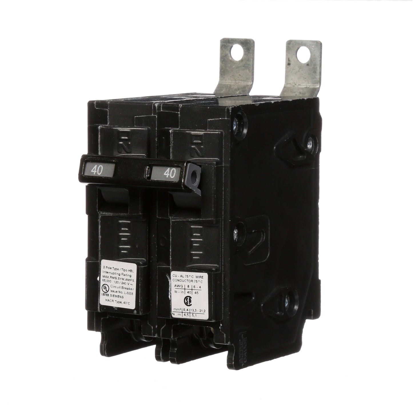 Siemens B240HH Circuit Breaker | 120/240V 40A 2P 65kA@240V Bolt-on BL Series