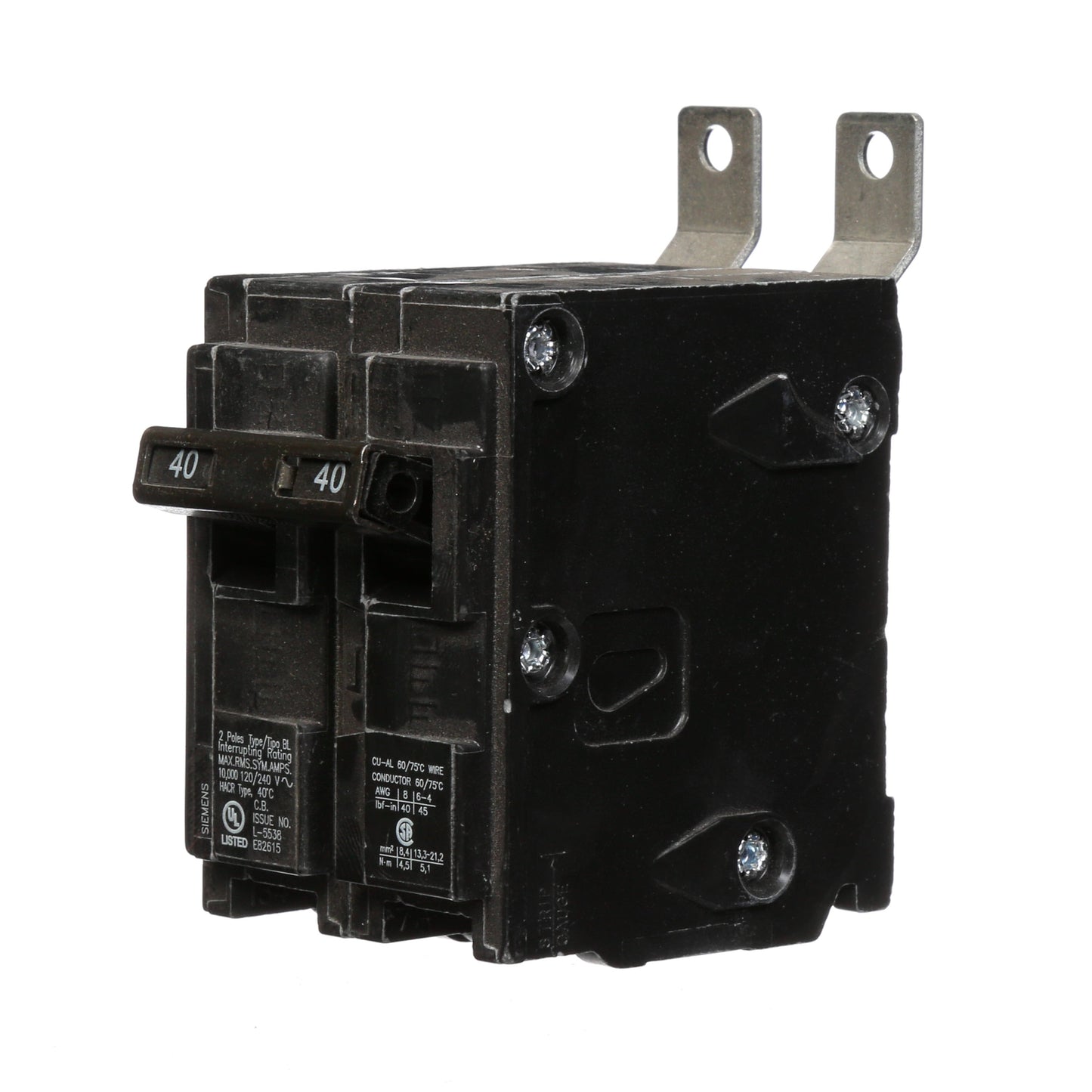 Siemens B240 Circuit Breaker | 120/240VAC 40A 2P 10kA@240V BL Series
