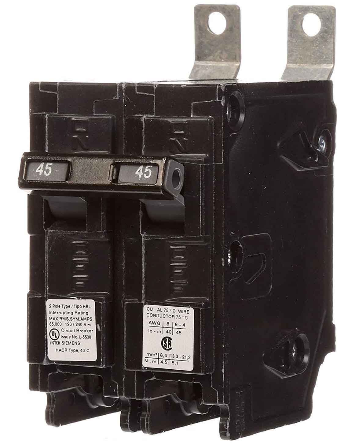 Siemens B245HH Circuit Breaker | 120/240V 45A 2P 65kA@240V Bolt-on BL Series