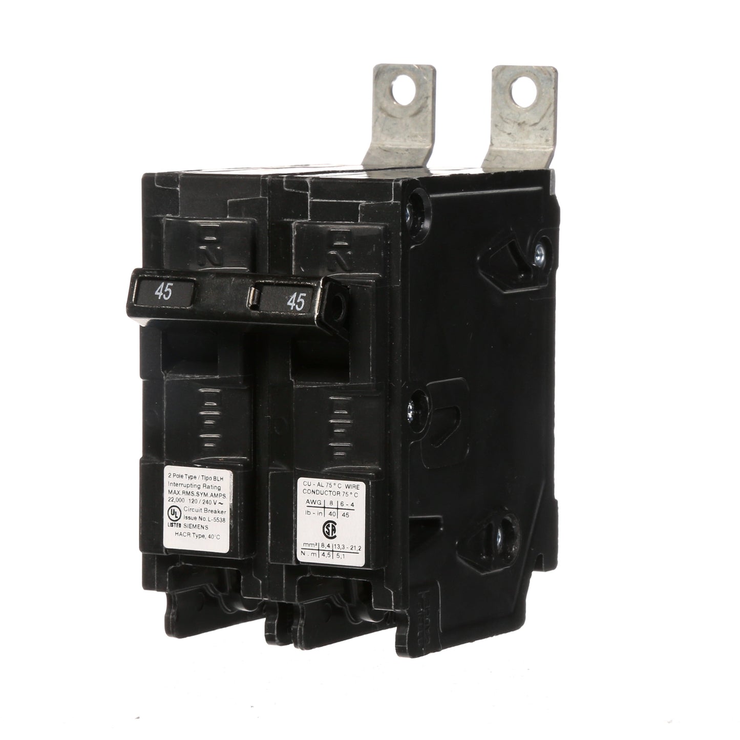 Siemens B245H Circuit Breaker | 120/240V 45A 2P 22kA@240V Bolt-on BL Series