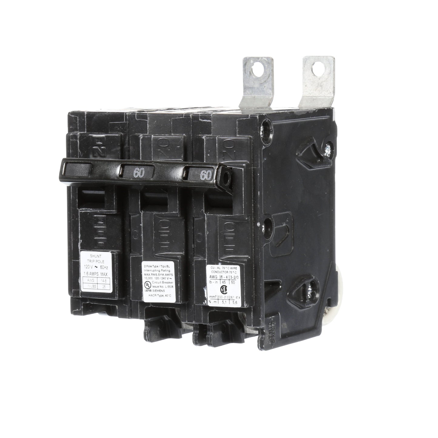 Siemens B26000S01 Circuit Breaker | 120/240V 60A 2P 10kA@240V Bolt-on BL Series