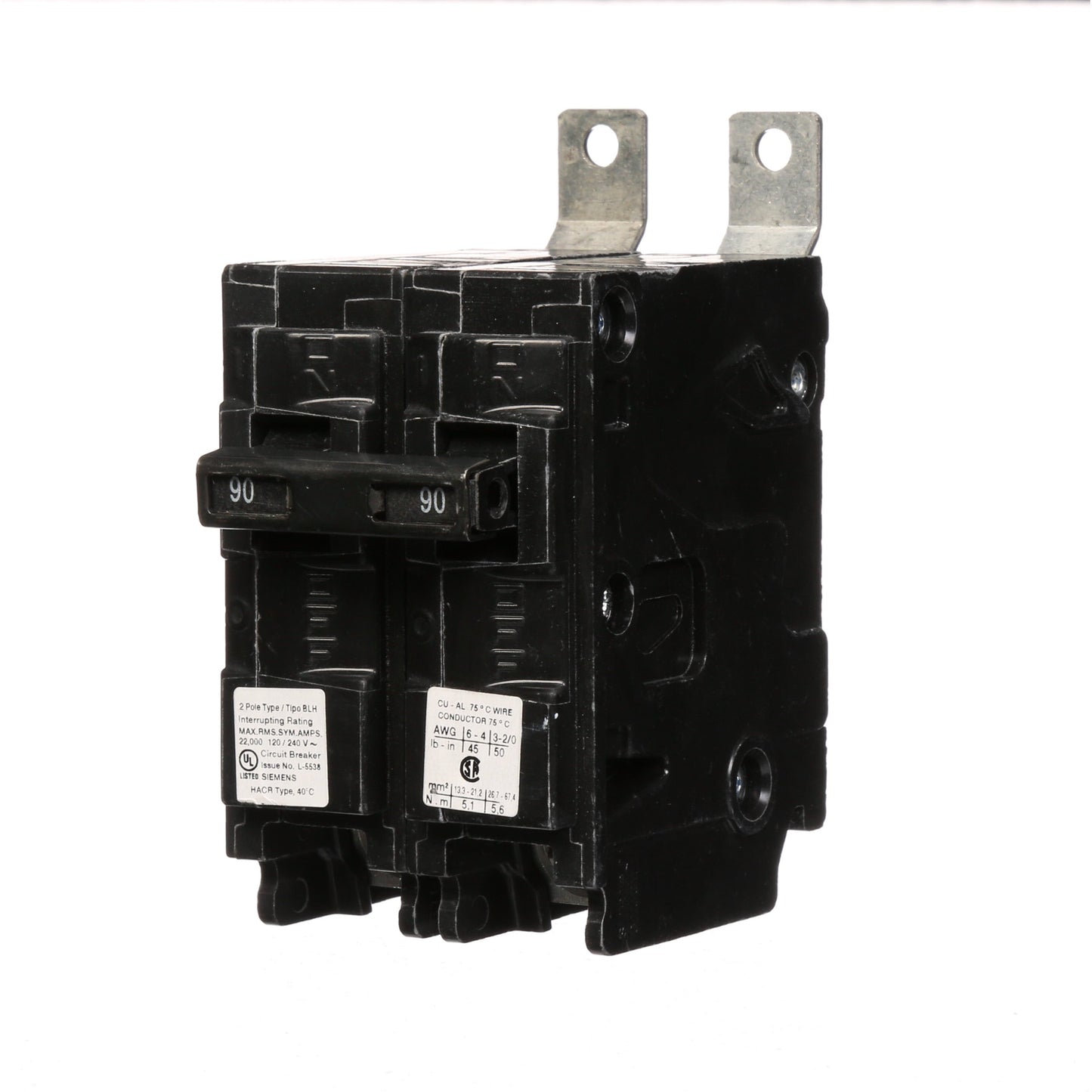 Siemens B290H Circuit Breaker | 120/240V 90A 2P 22kA@240V Bolt-on BL Series