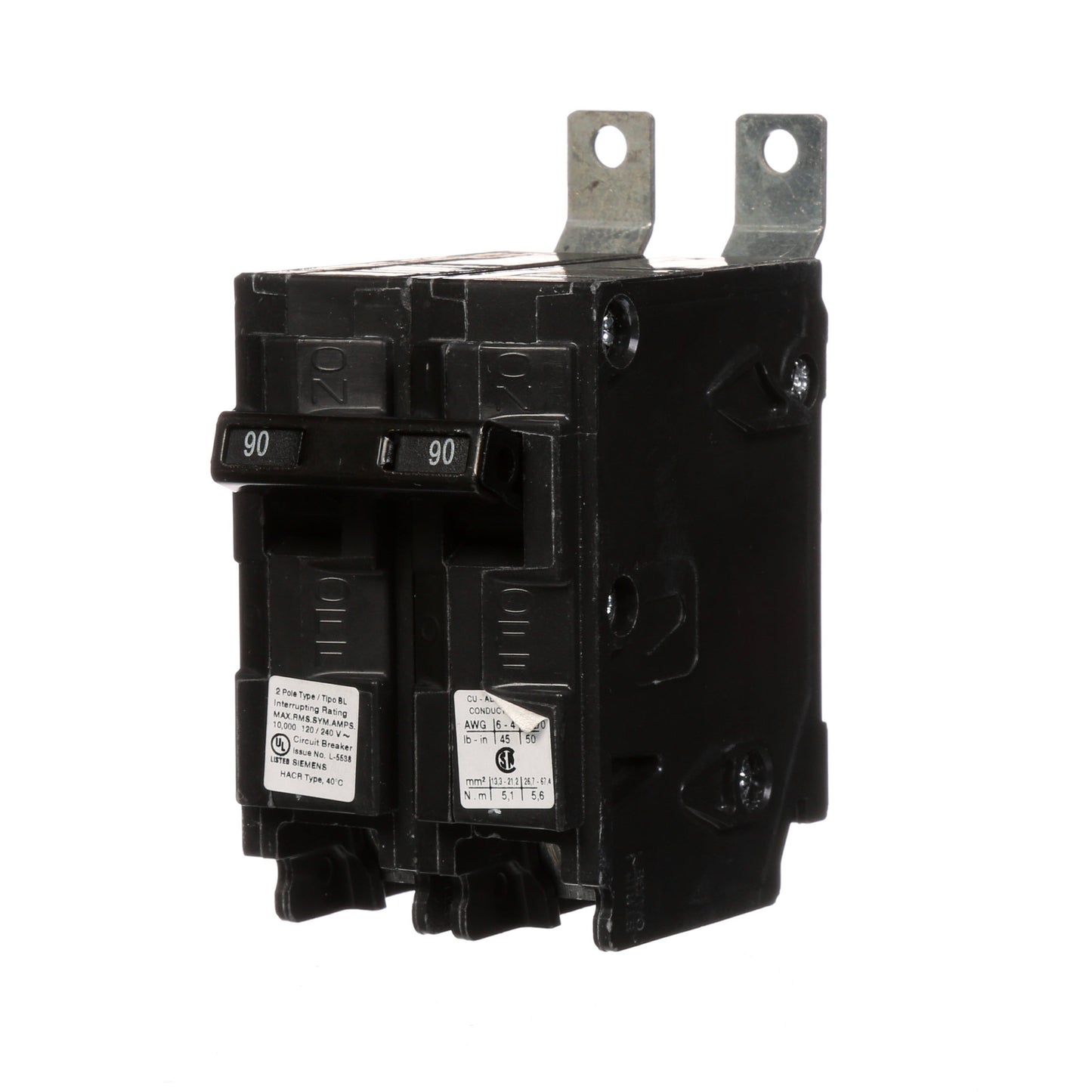 Siemens B290 Molded Case Circuit Breaker | 120/240V 90A 2P 10kA@240V Bolt-on BL Series