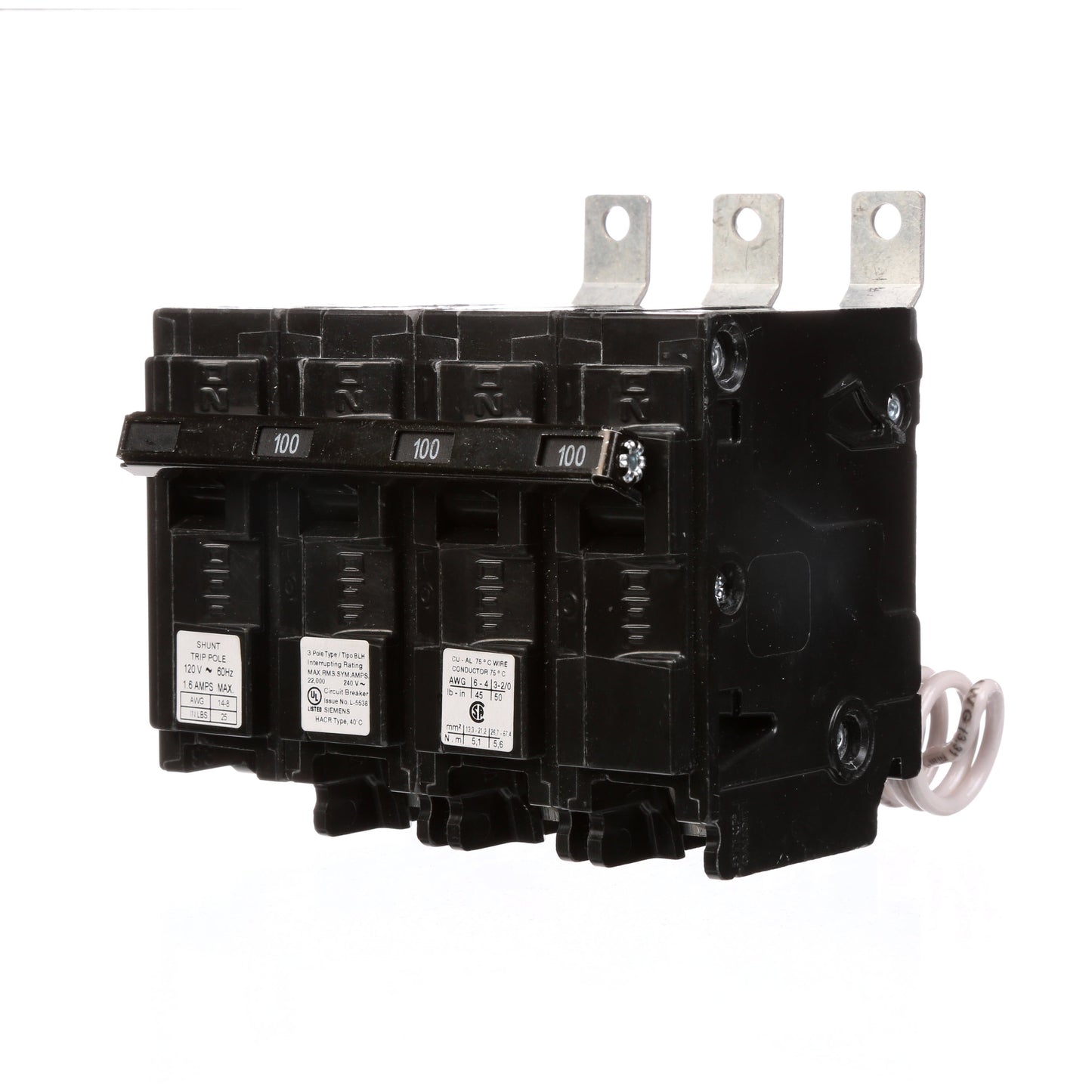 Siemens B3100H00S01 Molded Case Circuit Breaker | 240V 100A 3P 22kA@240V Bolt-on BL Series
