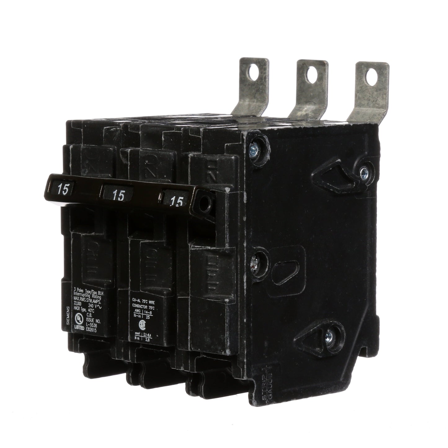 Siemens B315H Molded Case Circuit Breaker | 240V 15A 3P 22kA@240V BL Series