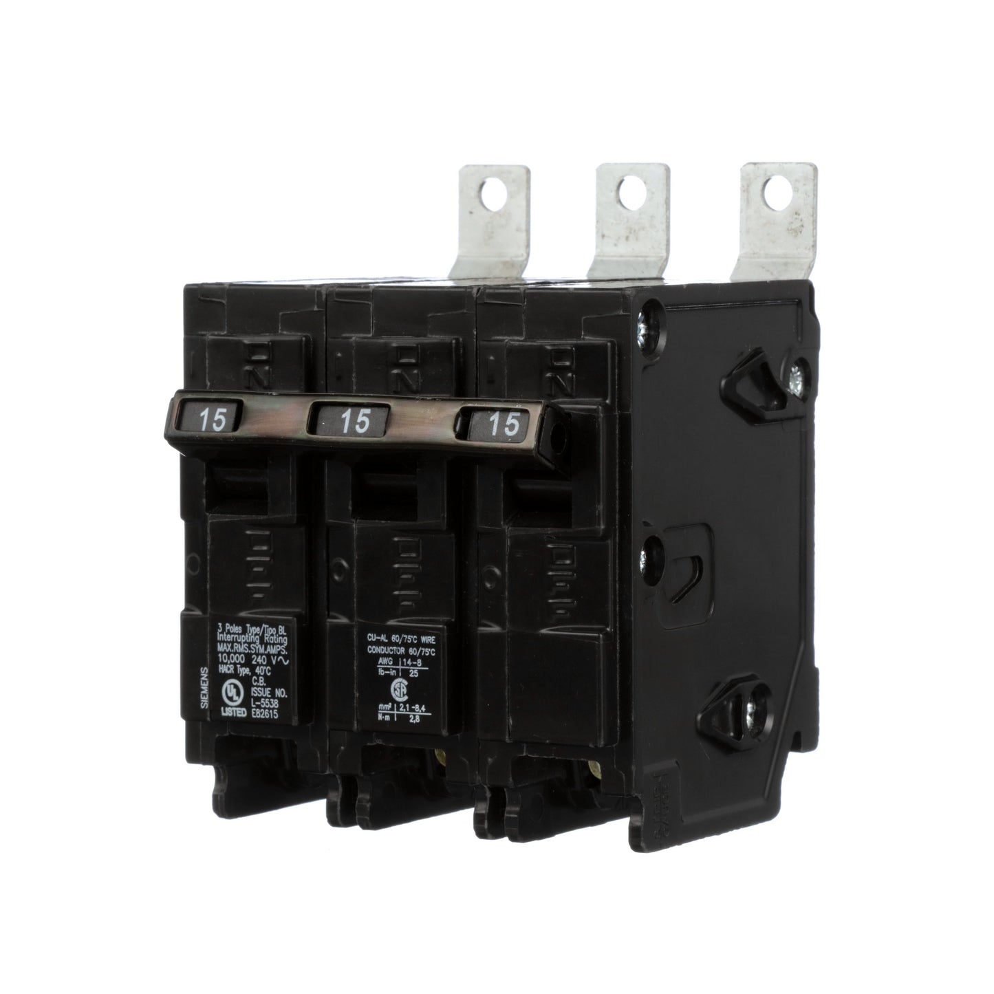 Siemens B315 Molded Case Circuit Breaker | 240V 15A 3P 10kA@240V BL Series