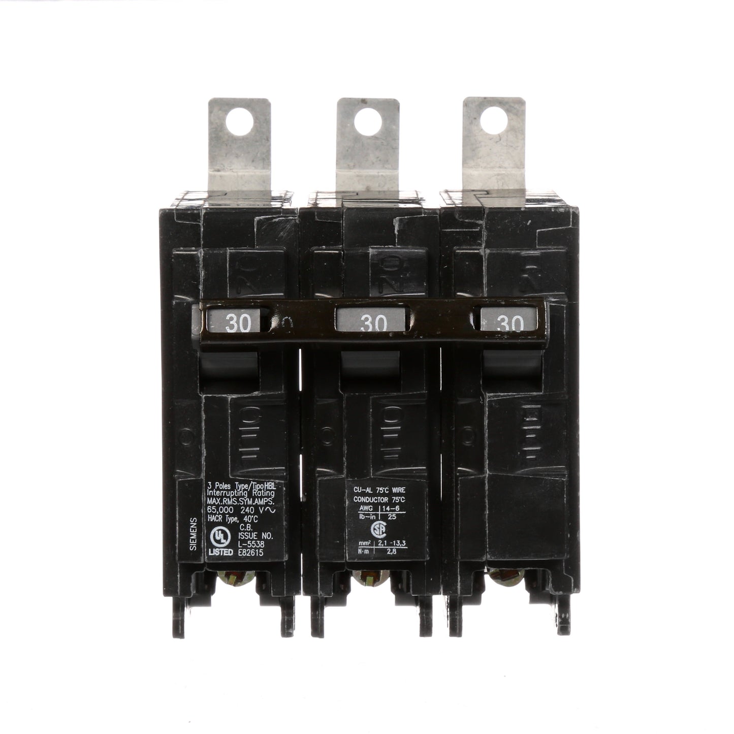 Siemens B330HH Circuit Breaker | 240V 30A 3P 65kA@240V Bolt-on BL Series