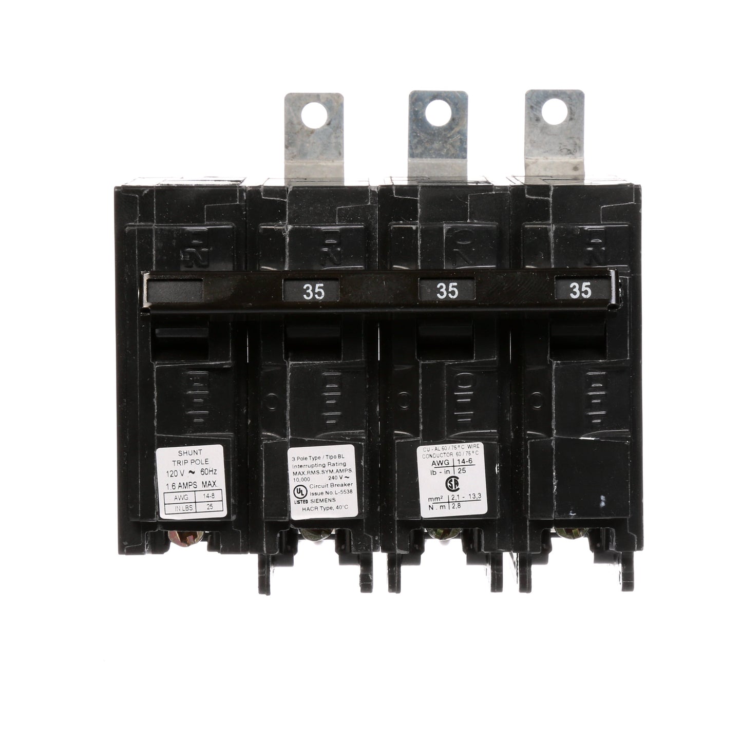 Siemens B33500S01 Molded Case Circuit Breaker | 240V 35A 3P 10kA@240V Bolt-on BL Series