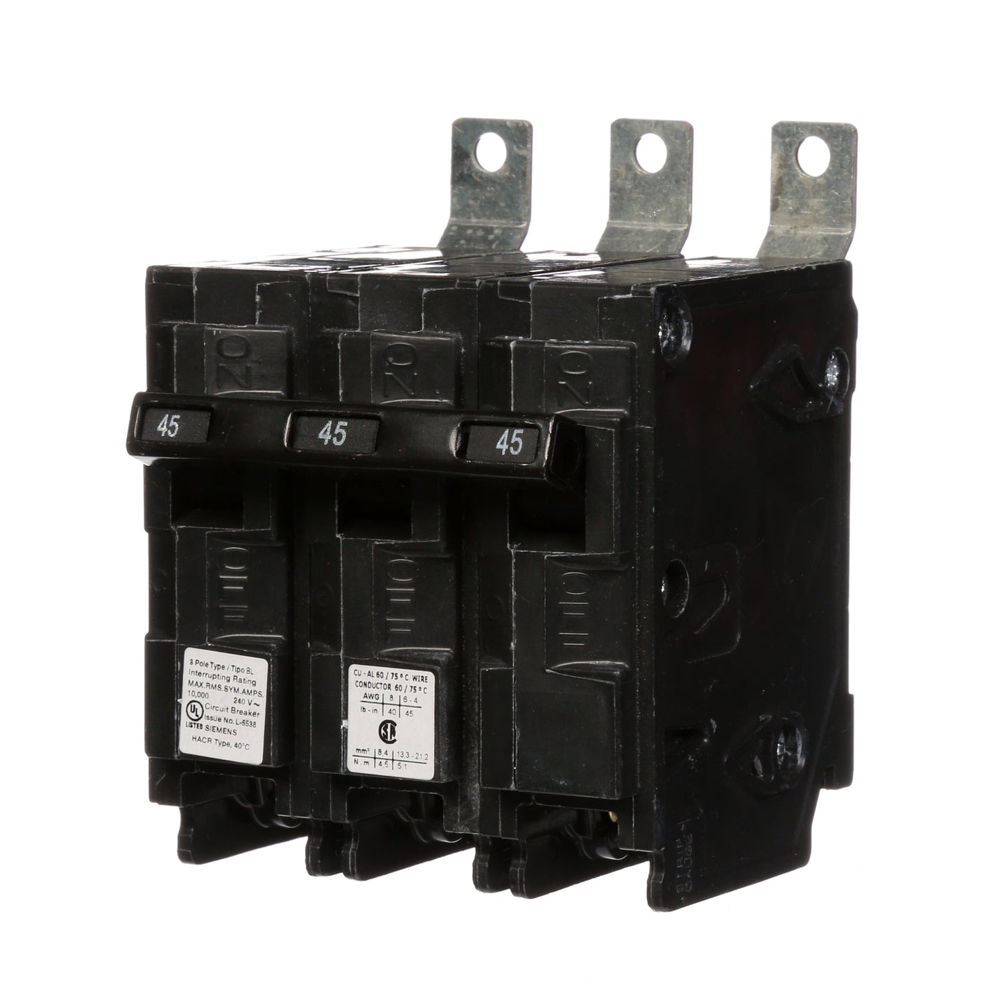 Siemens B345 Circuit Breaker | 240V 45A 3P 10kA@240V BL Series