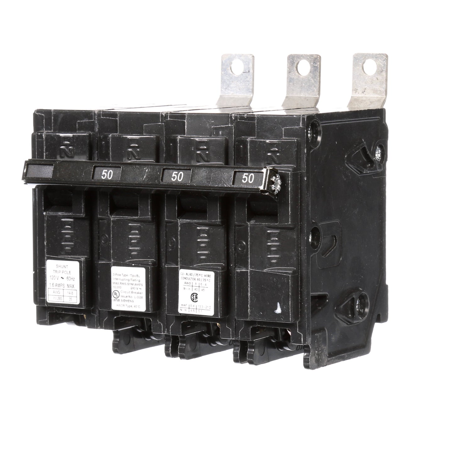 Siemens B35000S01 Circuit Breaker | 240V 50A 3P 10kA@240V Bolt-on BL Series