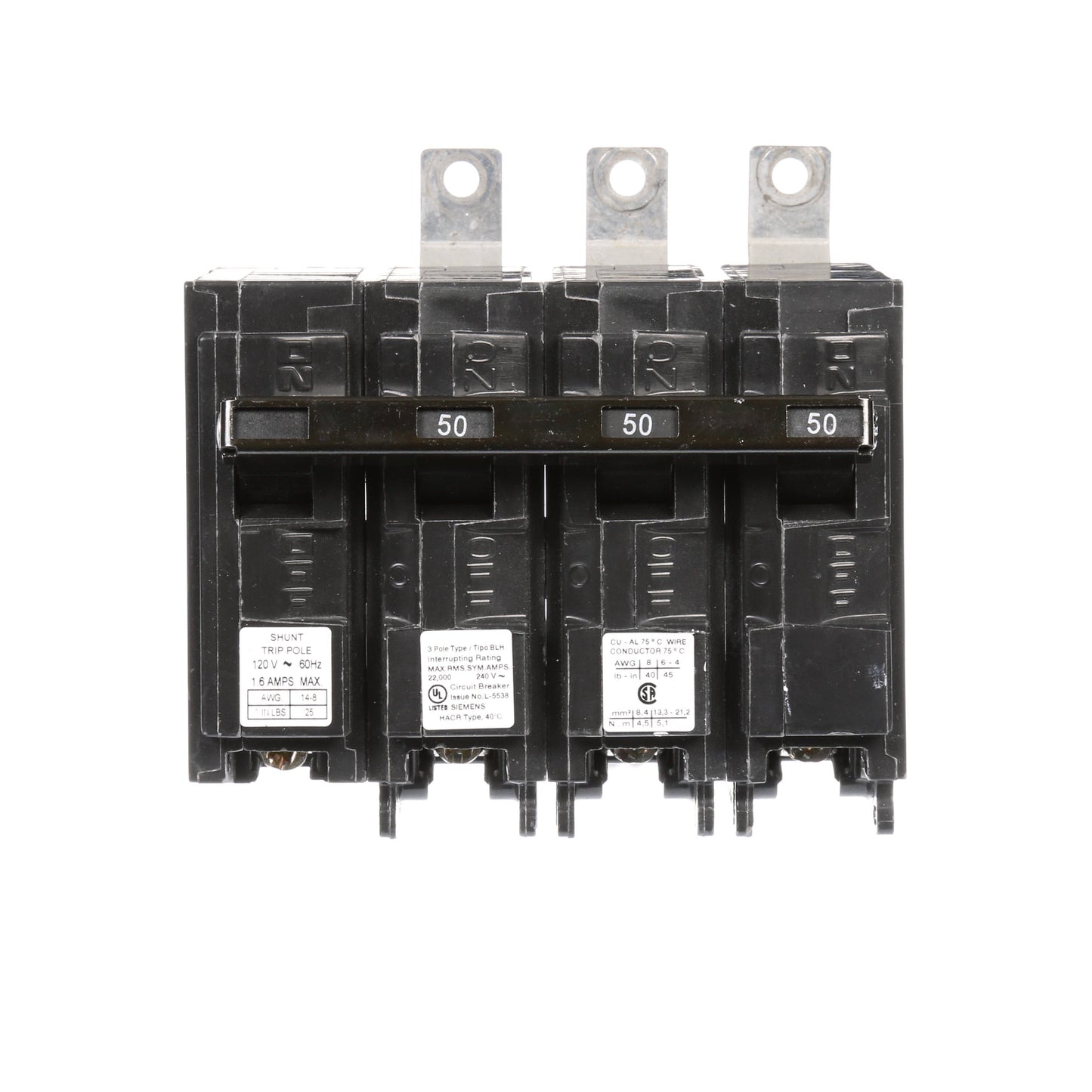 Siemens B350H00S01 Molded Case Circuit Breaker | 240V 50A 3P 22kA@240V Bolt-on BL Series