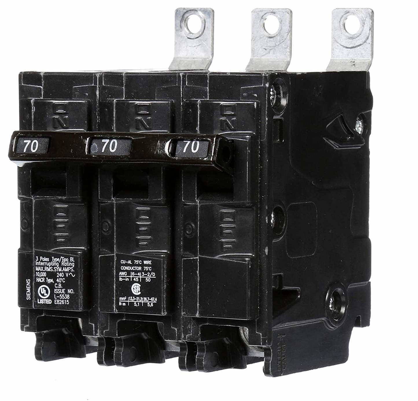B370 - SIemens Bolt-On 70 Amp 3 Pole Circuit Breaker - Essential Electric Supply