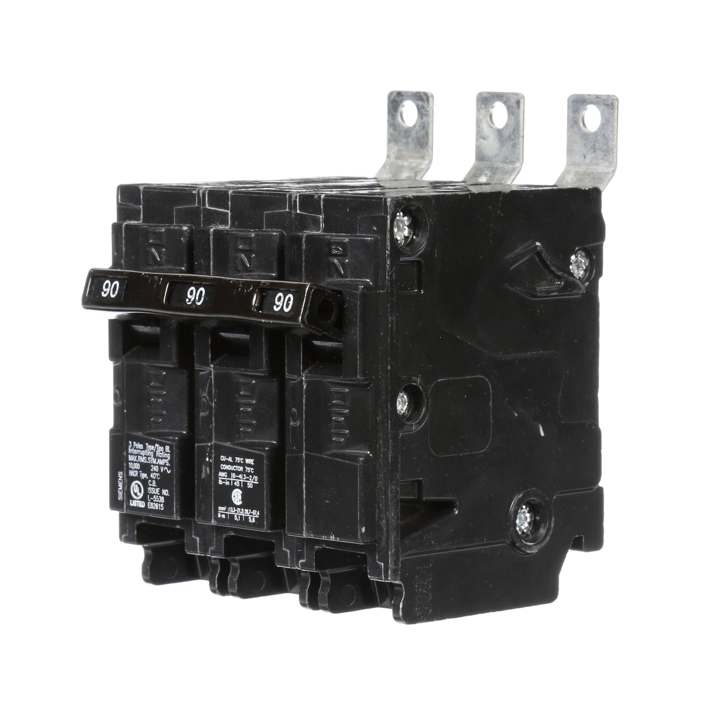 Siemens B390 Molded Case Circuit Breaker | 240V 90A 3P 10kA@240V Bolt-on BL Series