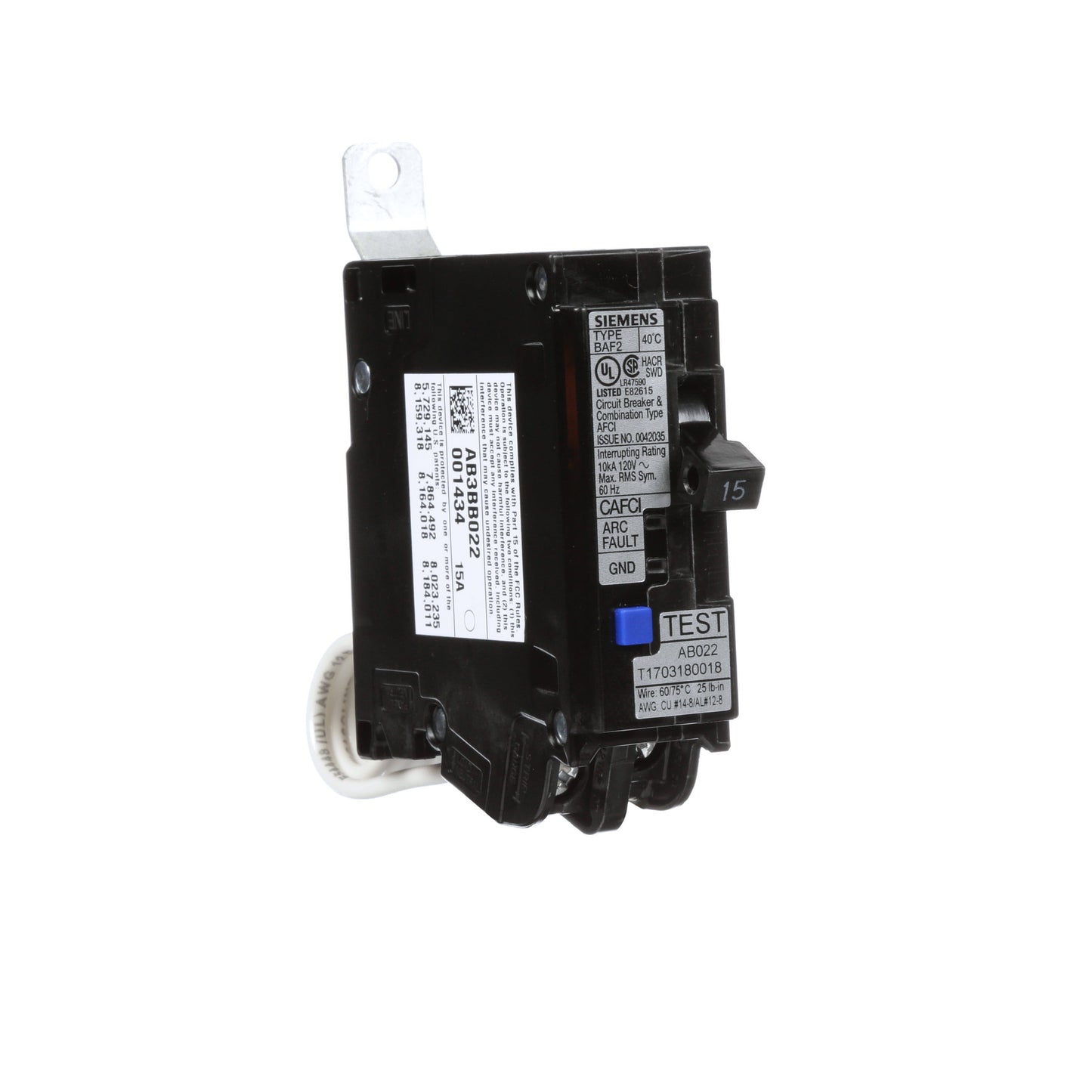 Siemens BA115AFC Circuit Breaker | BL Series BA 120V 15A