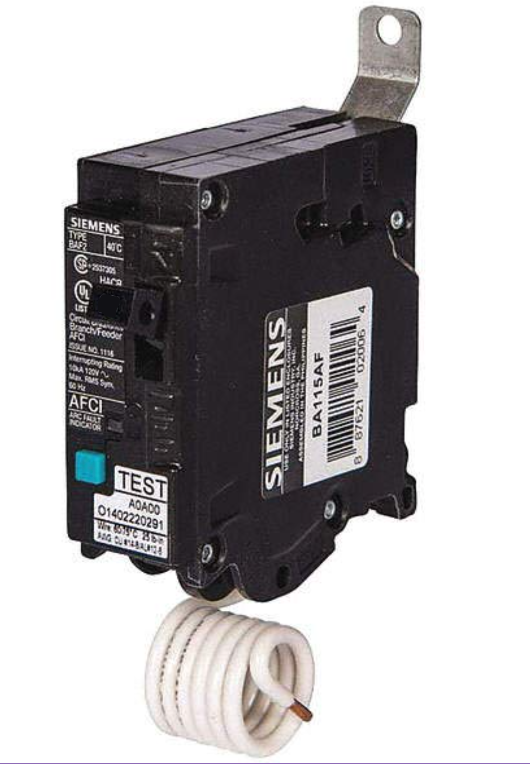BA120AFC - SIemens Bolt-On 20 Amp 1 Pole Circuit Breaker - Essential Electric Supply