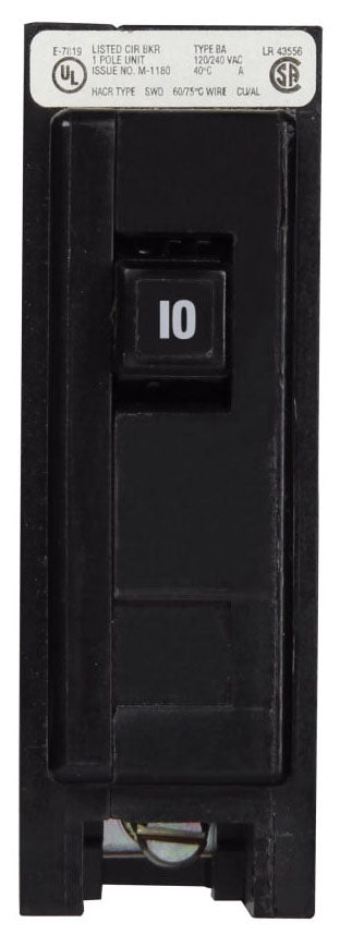 BAB1010 - Cutler Hammer/ Eaton/ Westinghouse Bolt-On 10 Amp 1 Pole Circuit Breaker - Essential Electric Supply
