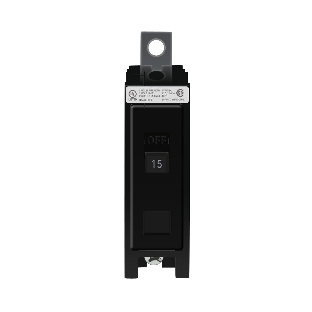 Eaton BAB1015 Circuit Breaker | 240V 15A 1P 10kA@240V Bolt-On QUICKLAG