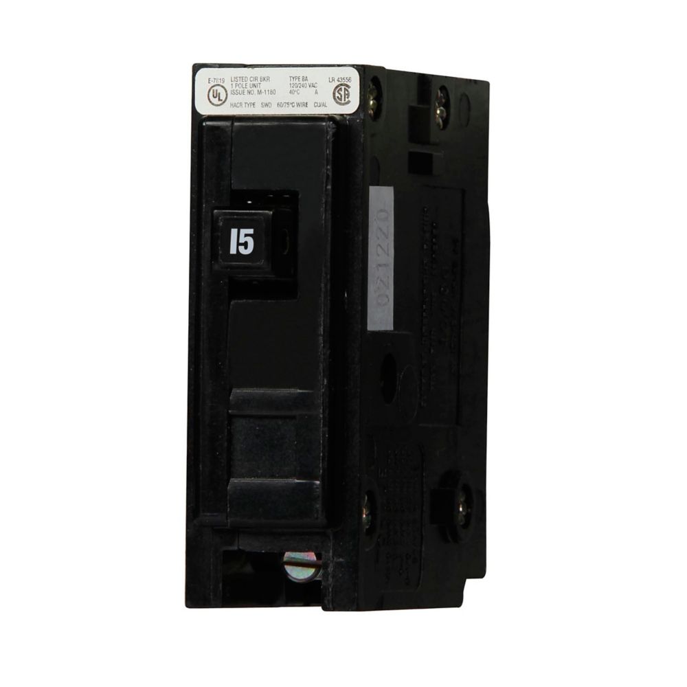 Eaton BAB1015D Circuit Breaker | 240V 15A 1P 10kA@120V Bolt-On
