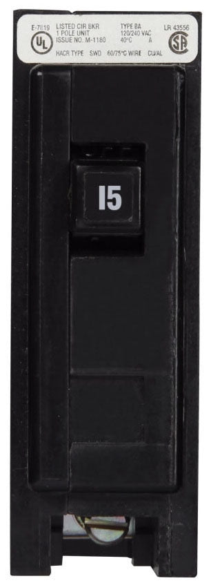 Cutler Hammer BAB1015T Circuit Breaker | 240V 15A 1P Bolt-On