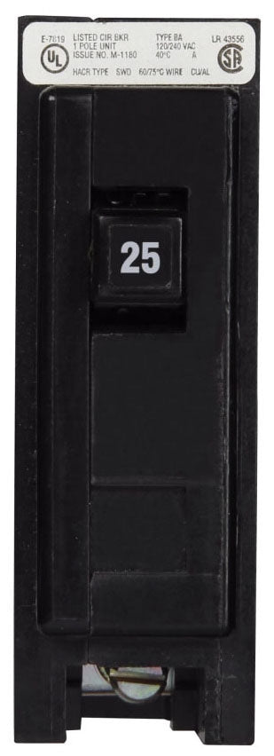 BAB1025 - Westinghouse/ Eaton/ Cutler Hammer Bolt-On 25 Amp 1 Pole Circuit Breaker - Essential Electric Supply