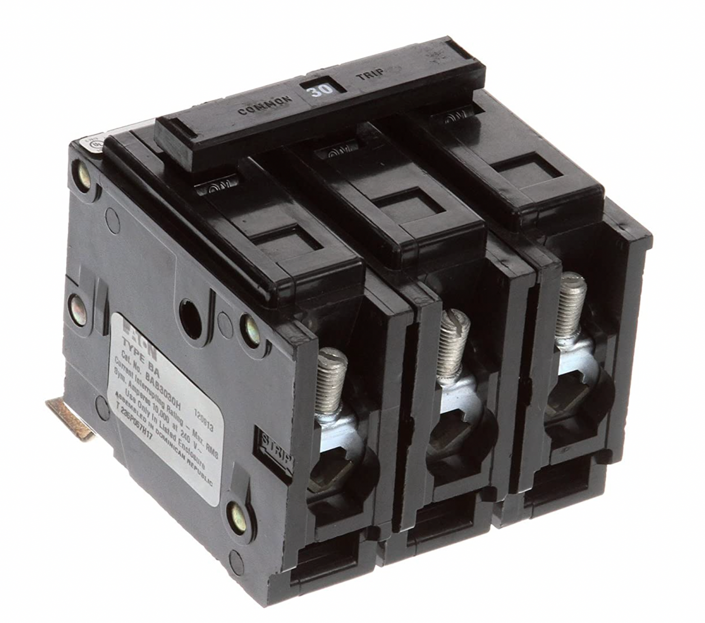 Cutler Hammer BAB3030H Circuit Breaker | 240V 30A 3P 10kA@240V Bolt-On QUICKLAG