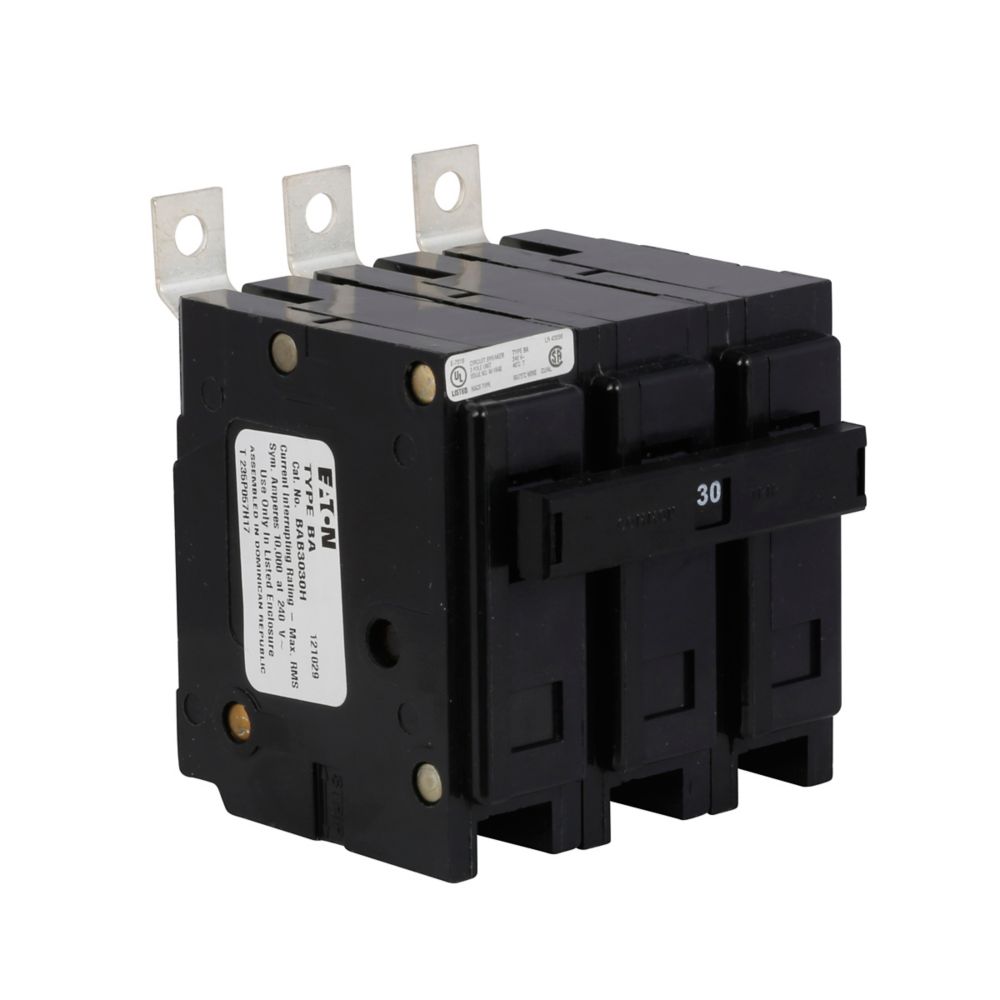 Eaton BAB3050HS1 Circuit Breaker | 240V 50A 3P 10kA@240V Bolt-On Quicklag